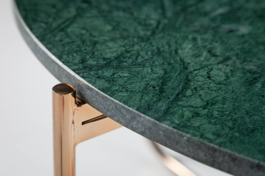Couchtisch Rega 62cm Marmor grün gold