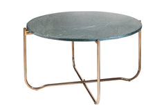 Couchtisch Rega 62cm Marmor gruen gold