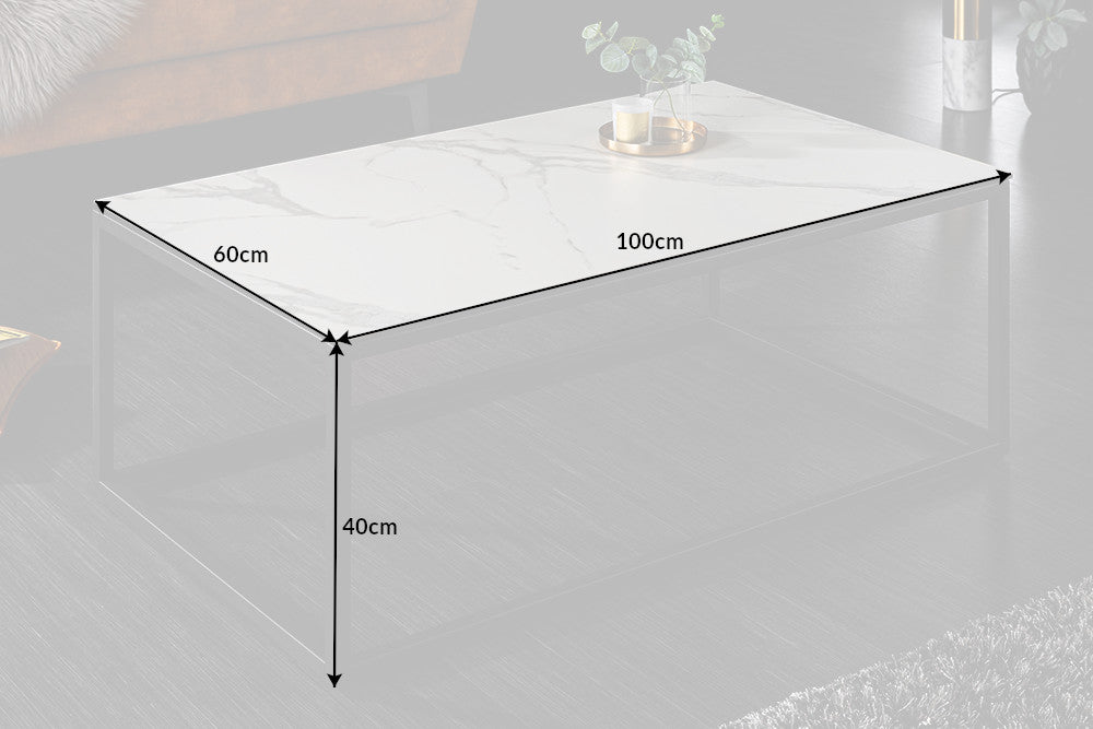 Couchtisch Fusion 100cm Marmor-Optik Keramik