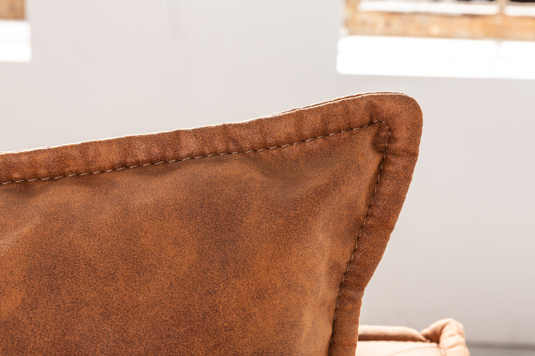 Sofa Enzo 3er antik braun Retro Hairpin-Füße