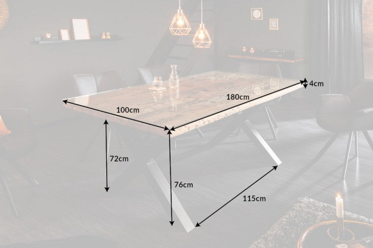 Esstisch Barcelona X 180cm Natur