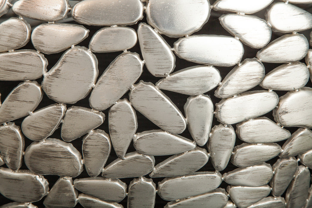 Couchtisch Rock Mosaic 2er Set silber Mango