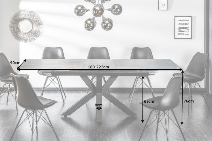 Esstisch Infinity II 180-225cm Lava Keramik