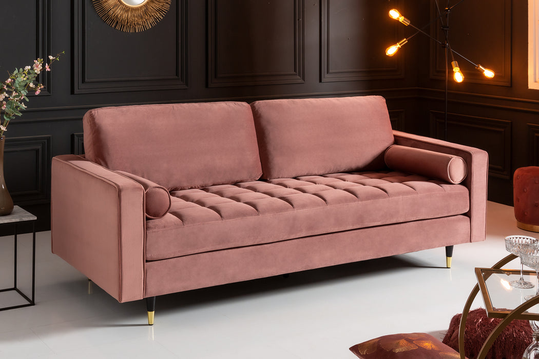 Sofa Plush Velvet 220cm Altrosa Samt