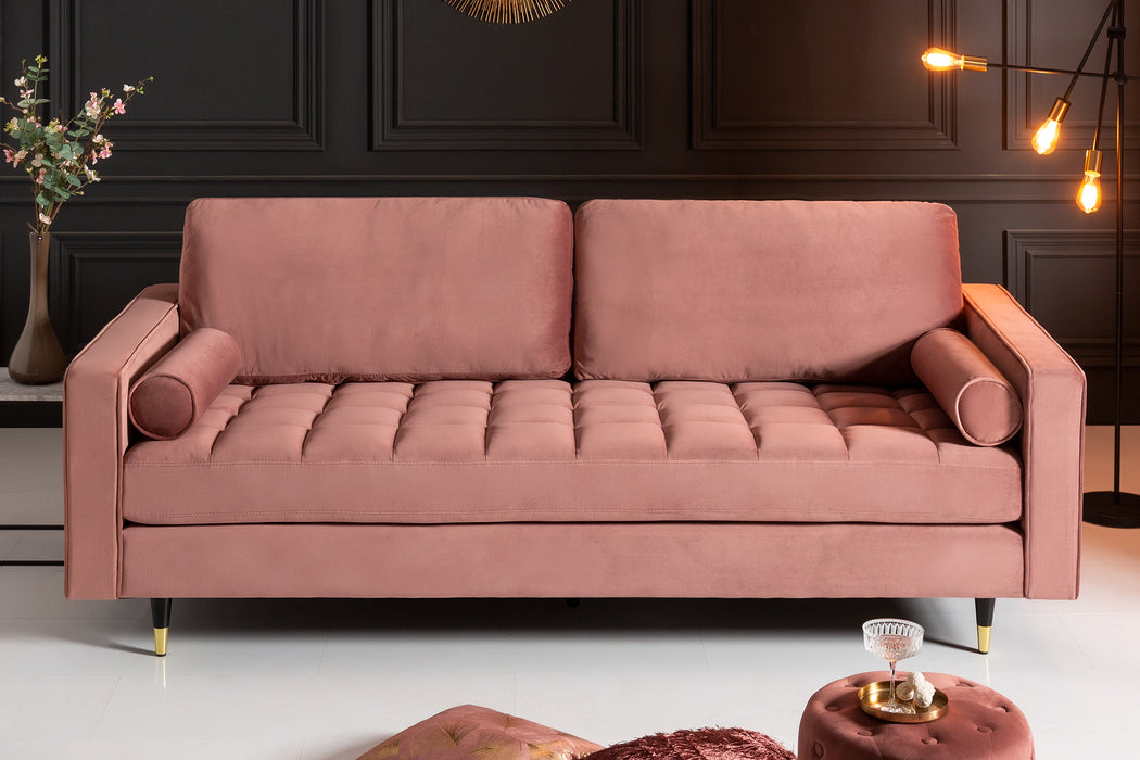 Sofa Plush Velvet 220cm Altrosa Samt