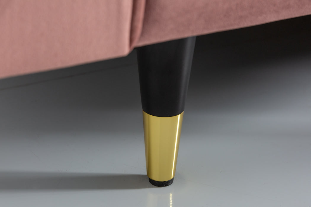 Sofa Plush Velvet 220cm Altrosa Samt