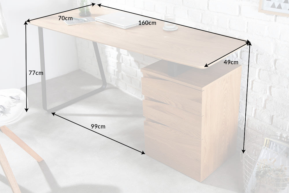 Schreibtisch Cam Set weiss 140x60cm