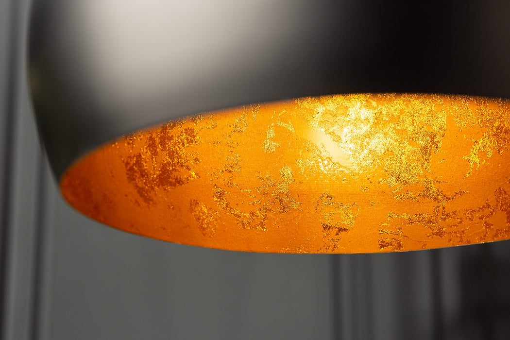 Hängeleuchte Dimm - schwarz Blattgold