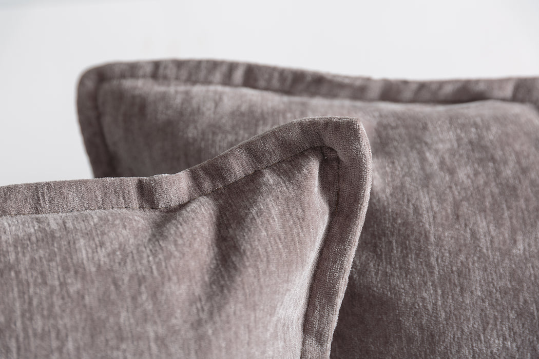 Eck-Sofa Clouds 255cm Samt taupe