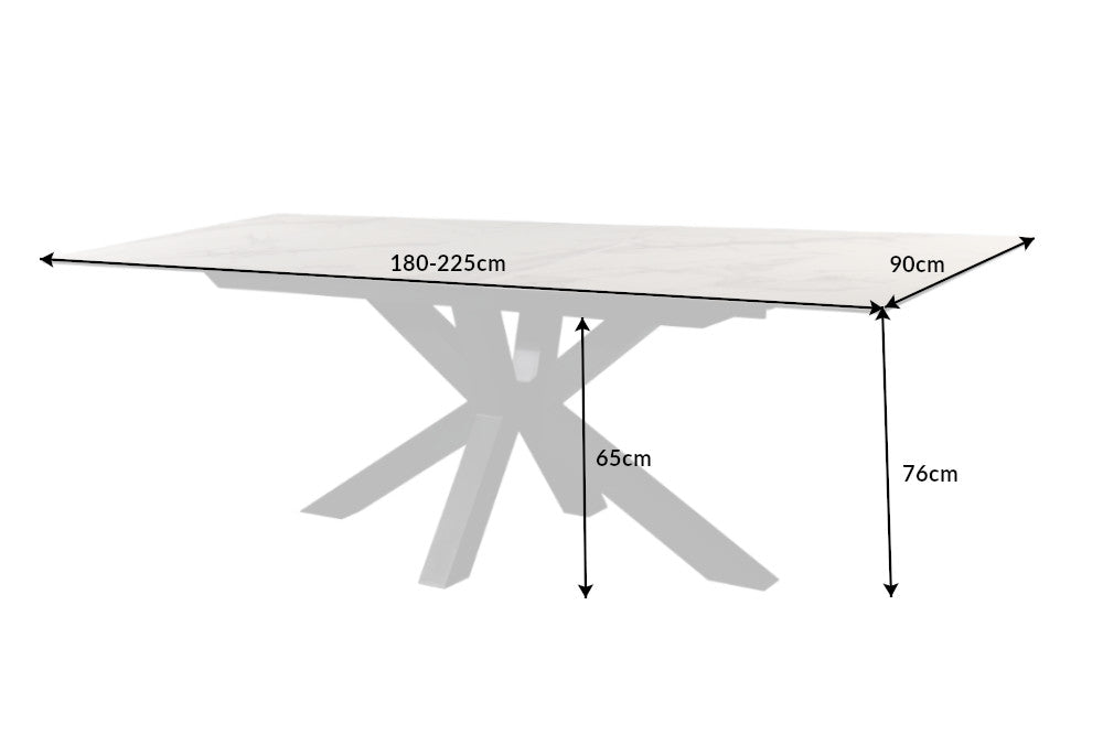 Esstisch Infinity 180-225cm Marmor-Optik