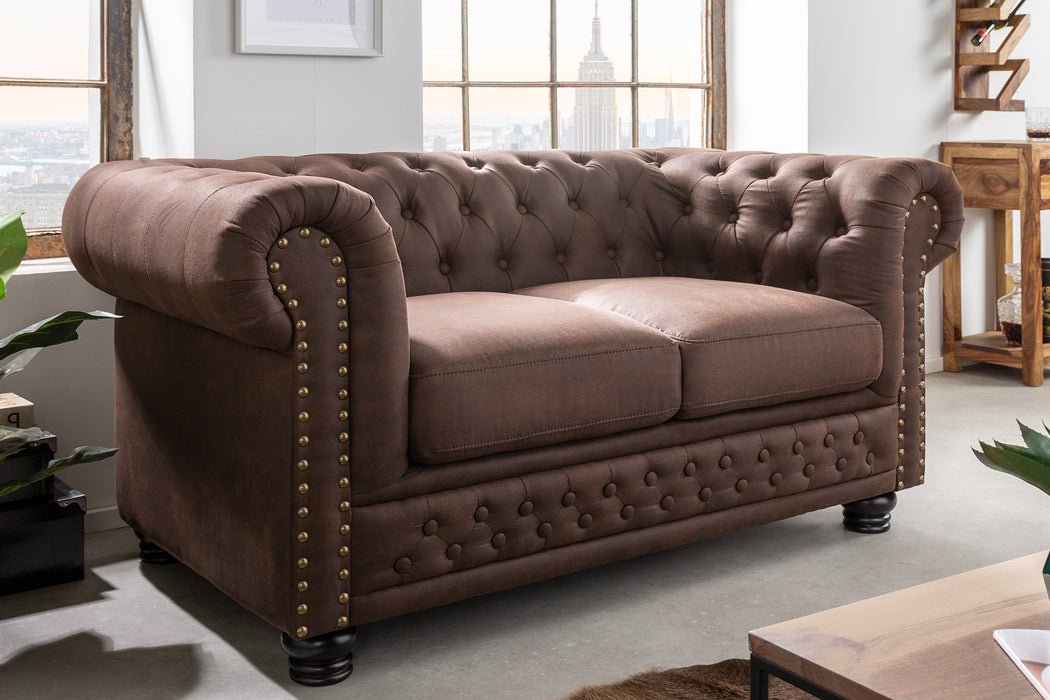 Sofa Chesterfield II 2er 150cm Vintage Braun