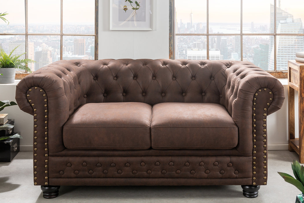 Sofa Chesterfield II 2er 150cm Vintage Braun