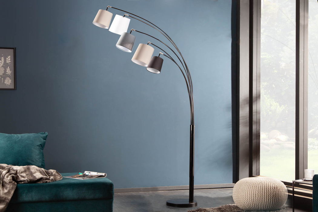 Stehleuchte Elegant schwarz grau weiss
