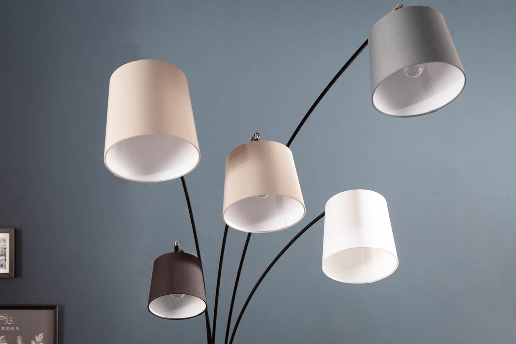 Stehleuchte Elegant schwarz grau weiss