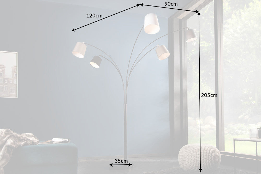 Stehleuchte Elegant schwarz grau weiss
