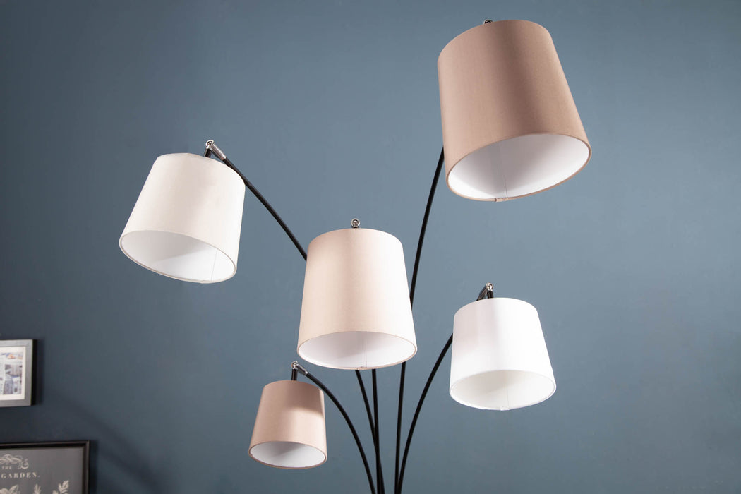 Stehleuchte Elegant weiss beige braun