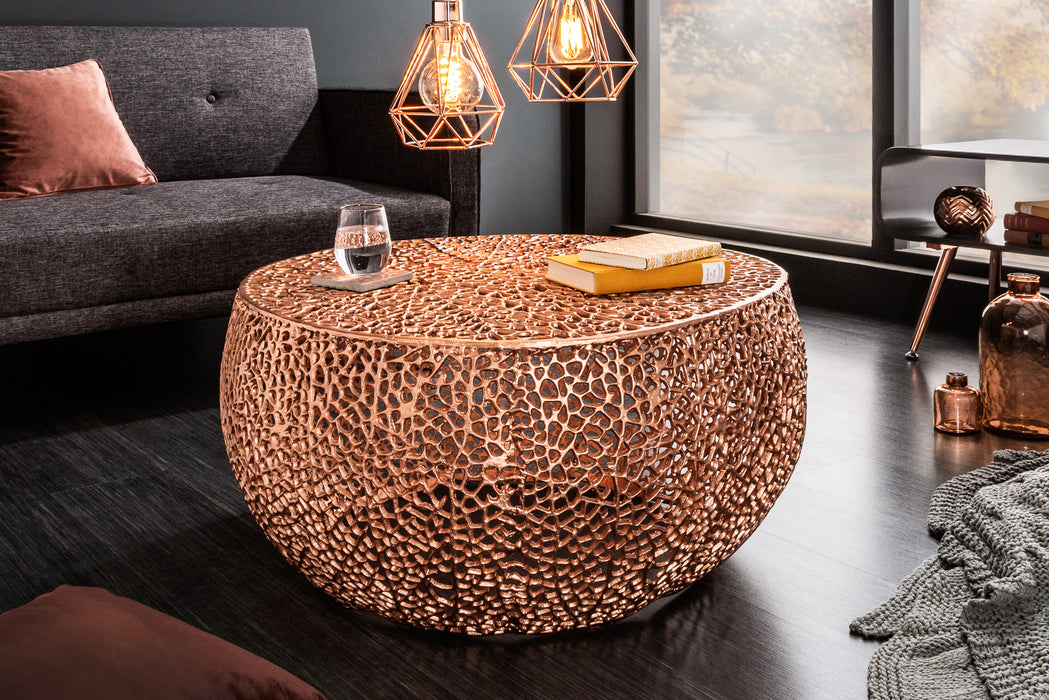 Couchtisch Petal 80cm kupfer