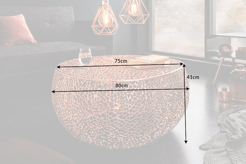 Couchtisch Petal 80cm kupfer