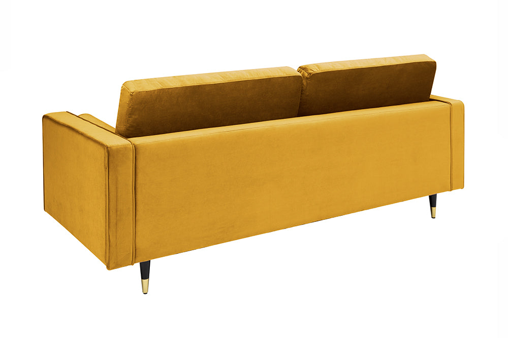 Sofa Plush Velvet 220cm Senfgelb Samt