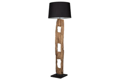 Stehleuchte Barcelona 177cm schwarz Akazienholz Unikat