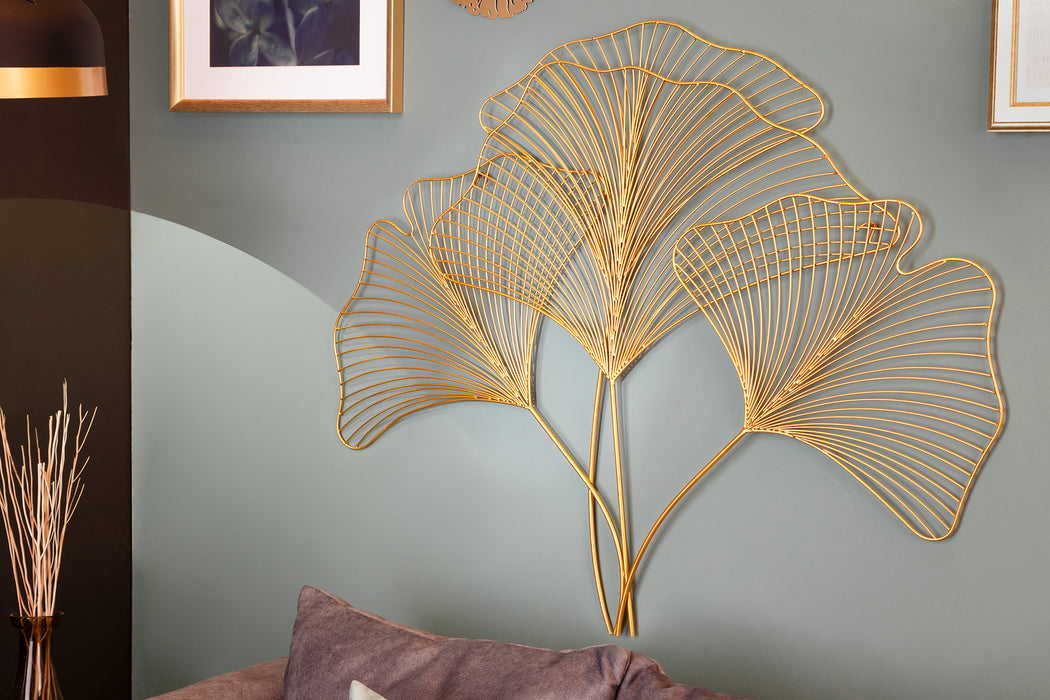 Wanddekoration Coral 90cm gold