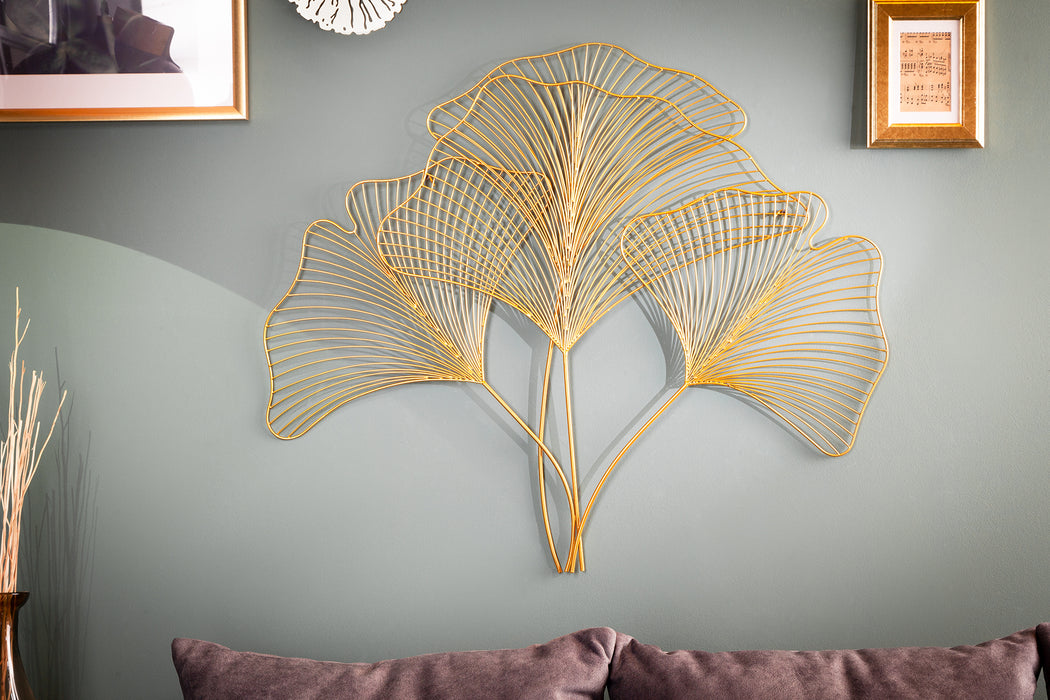 Wanddekoration Coral 90cm gold
