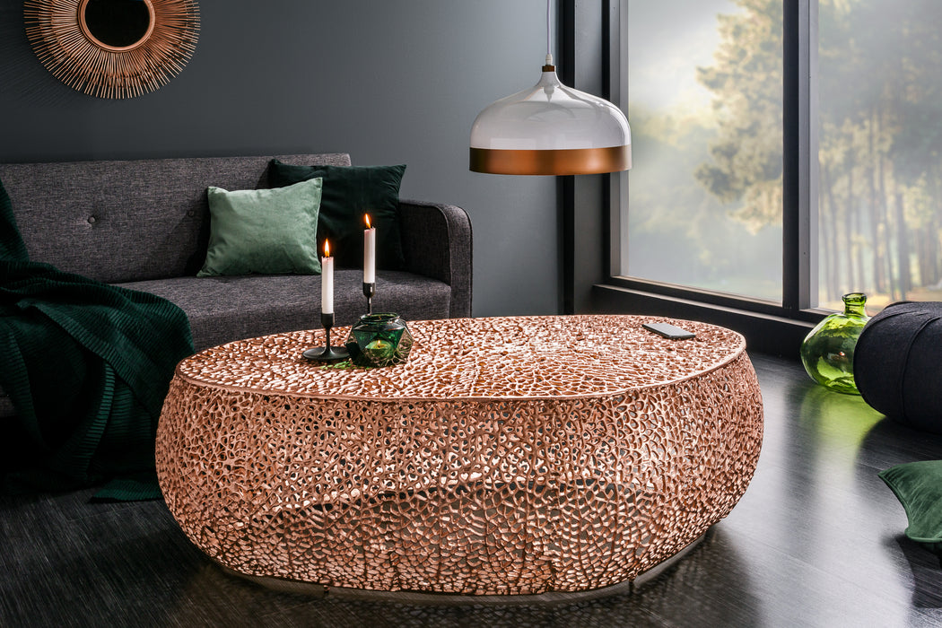 Couchtisch Petal 122cm kupfer