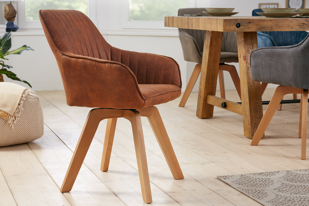Stuhl Pisa vintage braun drehbar