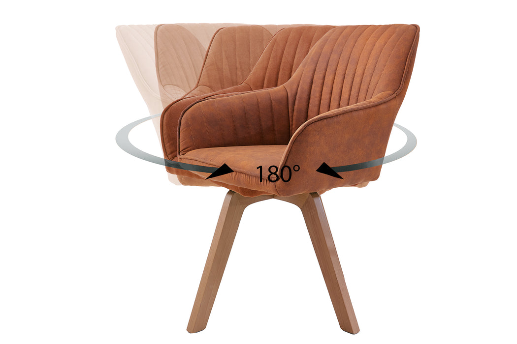 Stuhl Pisa vintage braun drehbar