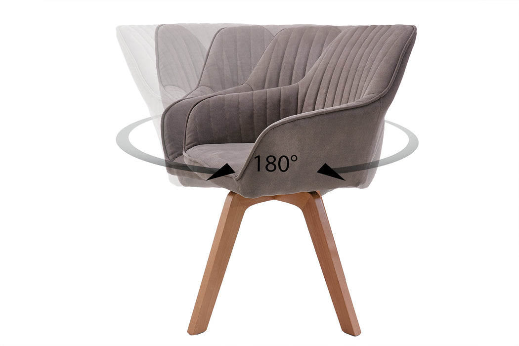 Stuhl Pisa vintage taupe drehbar