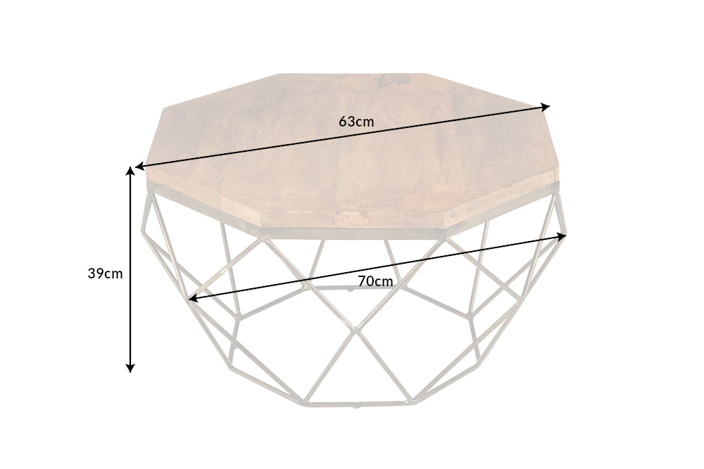 Couchtisch Diamant 70cm Mango