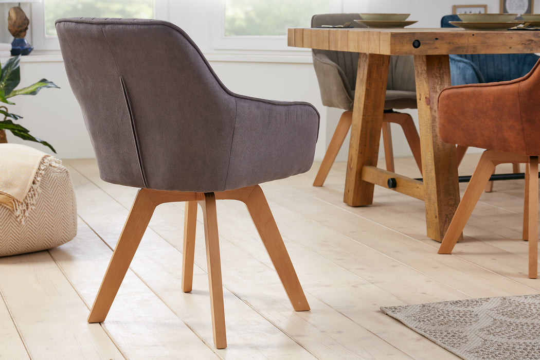 Stuhl Pisa vintage grau drehbar
