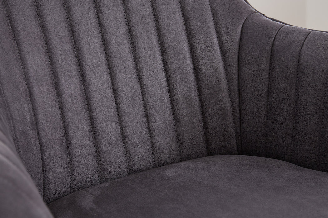 Stuhl Pisa vintage grau drehbar