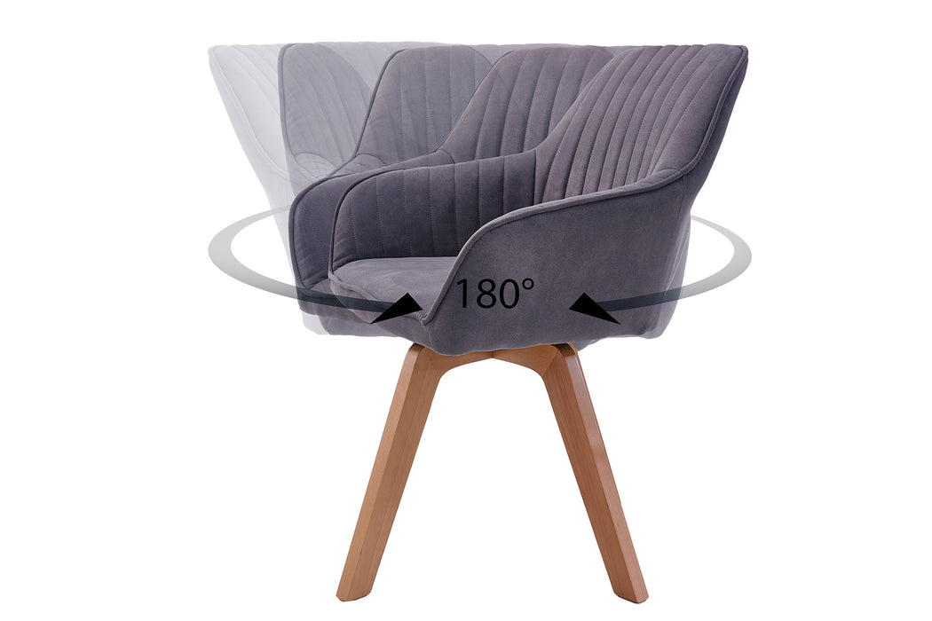 Stuhl Pisa vintage grau drehbar
