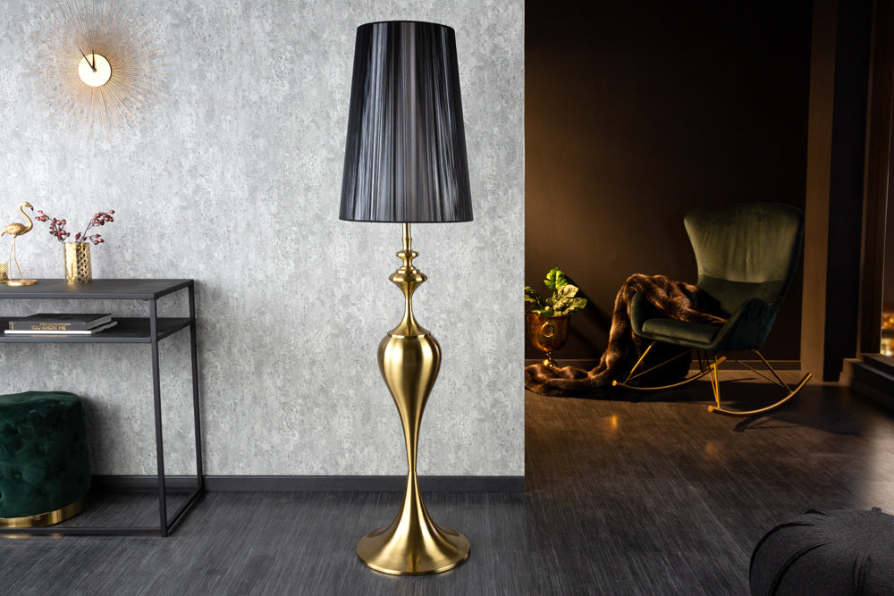 Stehleuchte Diana 160cm schwarz-gold