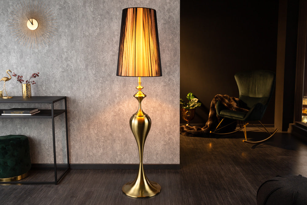 Stehleuchte Diana 160cm schwarz-gold