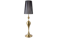 Stehleuchte Diana 160cm schwarz gold Gestell Schirm