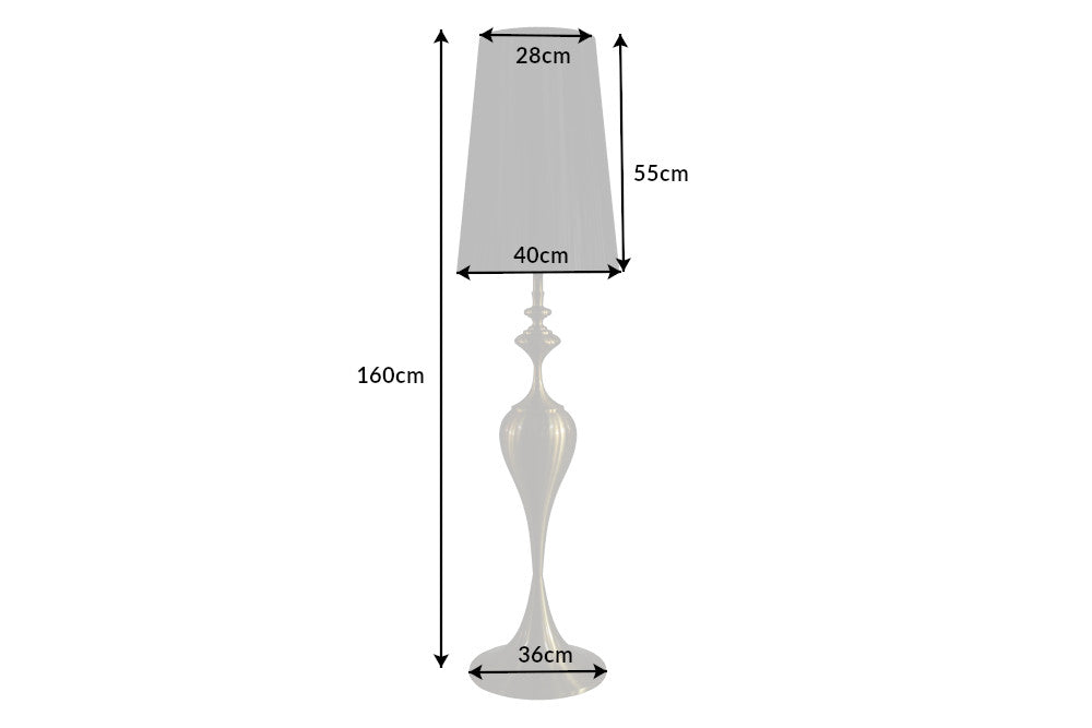 Stehleuchte Diana 160cm schwarz-gold
