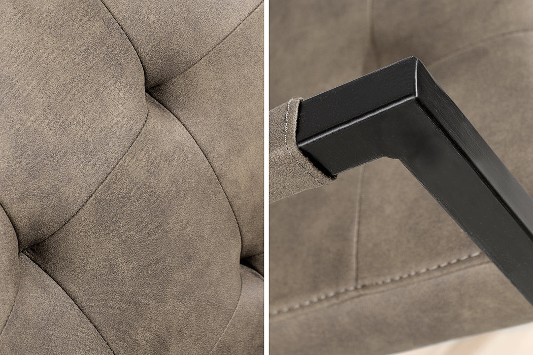 Freischwinger Cambridge antik taupe mit Armlehne