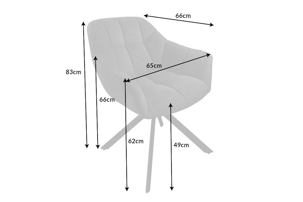Stuhl Monarch anthrazit drehbar