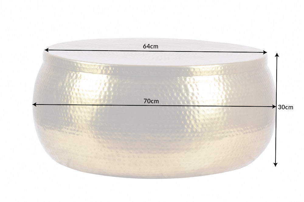 Couchtisch Eastward Vault 70cm Aluminium gold