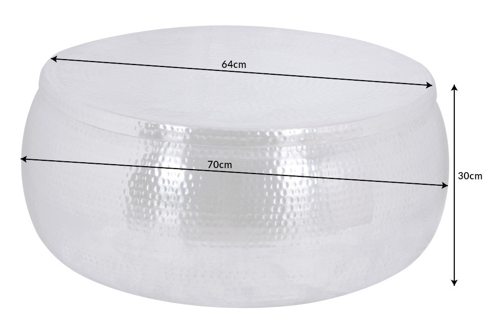 Couchtisch Eastward Vault 70cm Aluminum silber