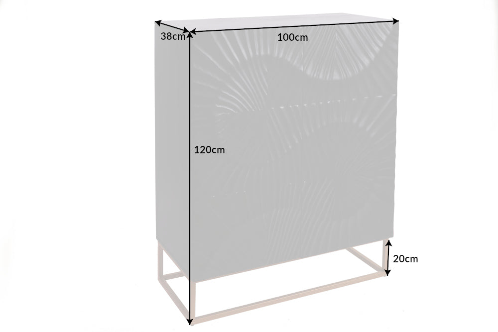 Highboard Fossil 120cm Mango schwarz