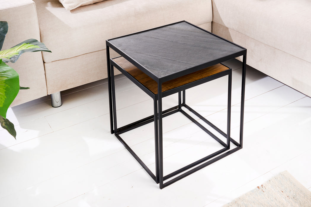 Couchtisch Elemental Force 2er Set Mango Schiefer