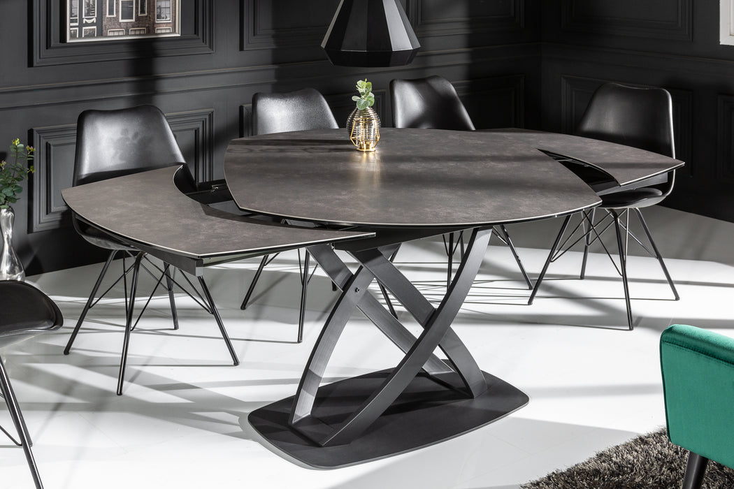 Esstisch Inceptun 130-190cm Anthrazit Keramik