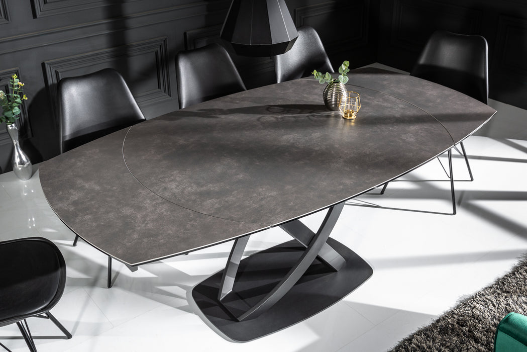 Esstisch Inceptun 130-190cm Anthrazit Keramik