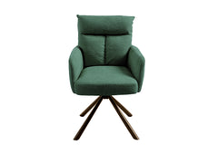 Retro Stuhl Grand Henry grün drehbar 360 Grad Bonellfederkern