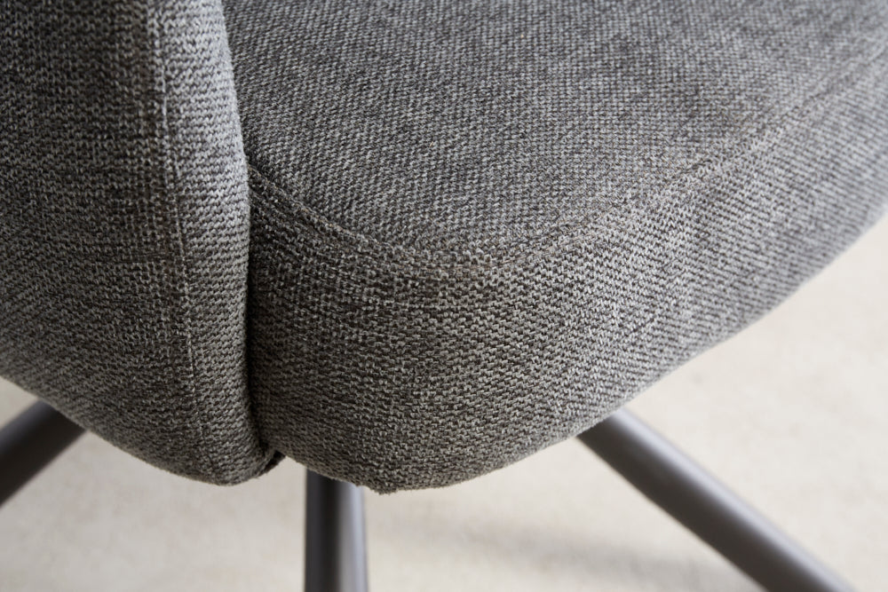 Retro Stuhl Grand Henry dunkelgrau drehbar 360