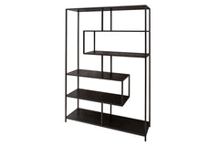 Regal Sleek Line 185x115cm Esche schwarz Metallgestell