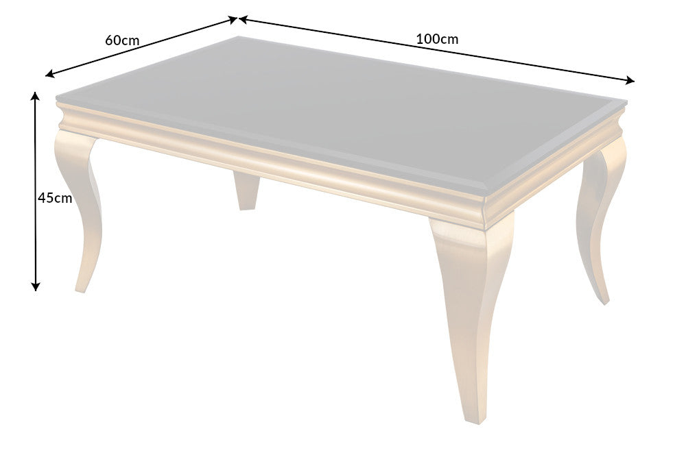 Couchtisch Barock 100cm gold Opal